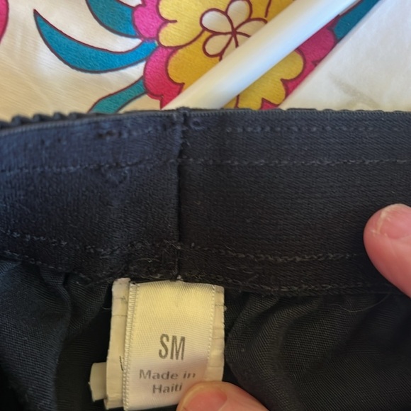 Black szS elastic waist scrub pants . Side , thigh and back pockets - Picture 5 of 6